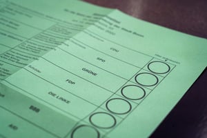 Election ballot paper
